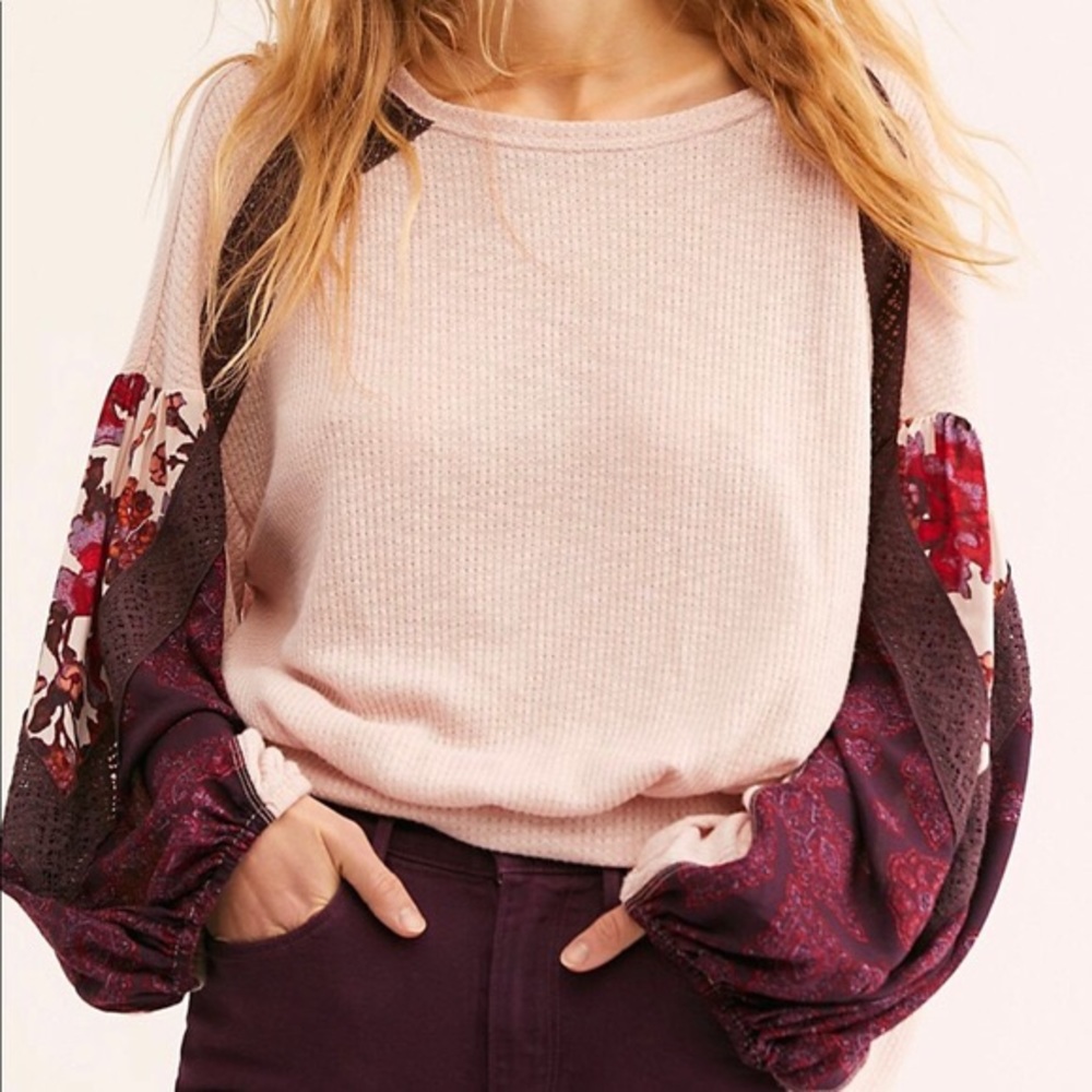 Free People Balloon Sleeve Top
